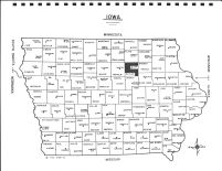 Iowa State Map, Butler County 1976